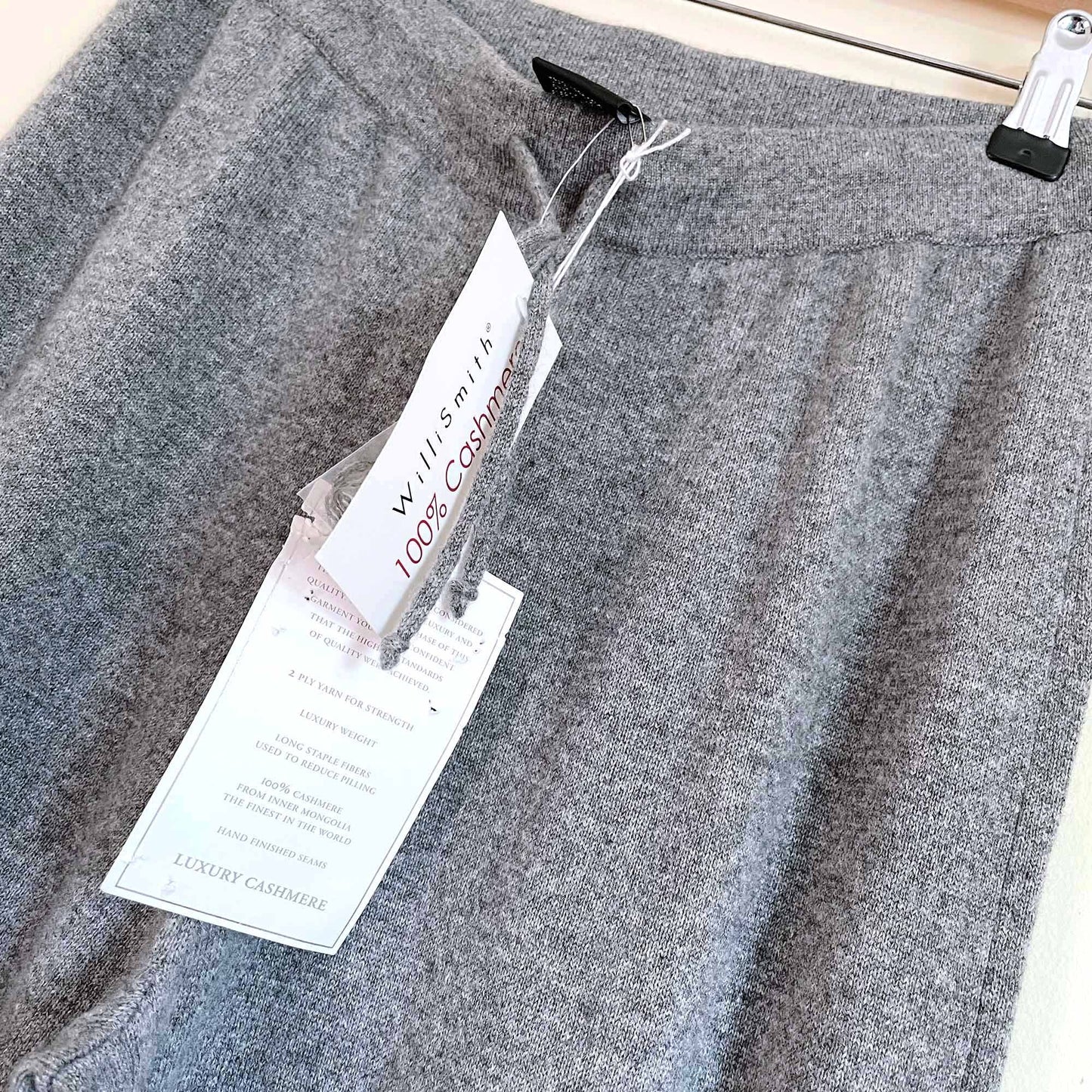 nwt willi smith 100% cashmere high rise lounge pants - size small