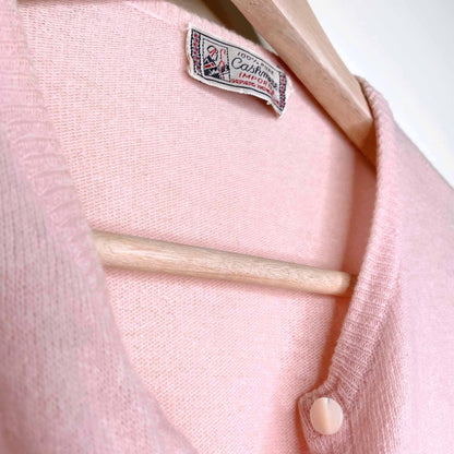 Vintage Shepard Knitwear Co. pink cashmere cardigan - size Small