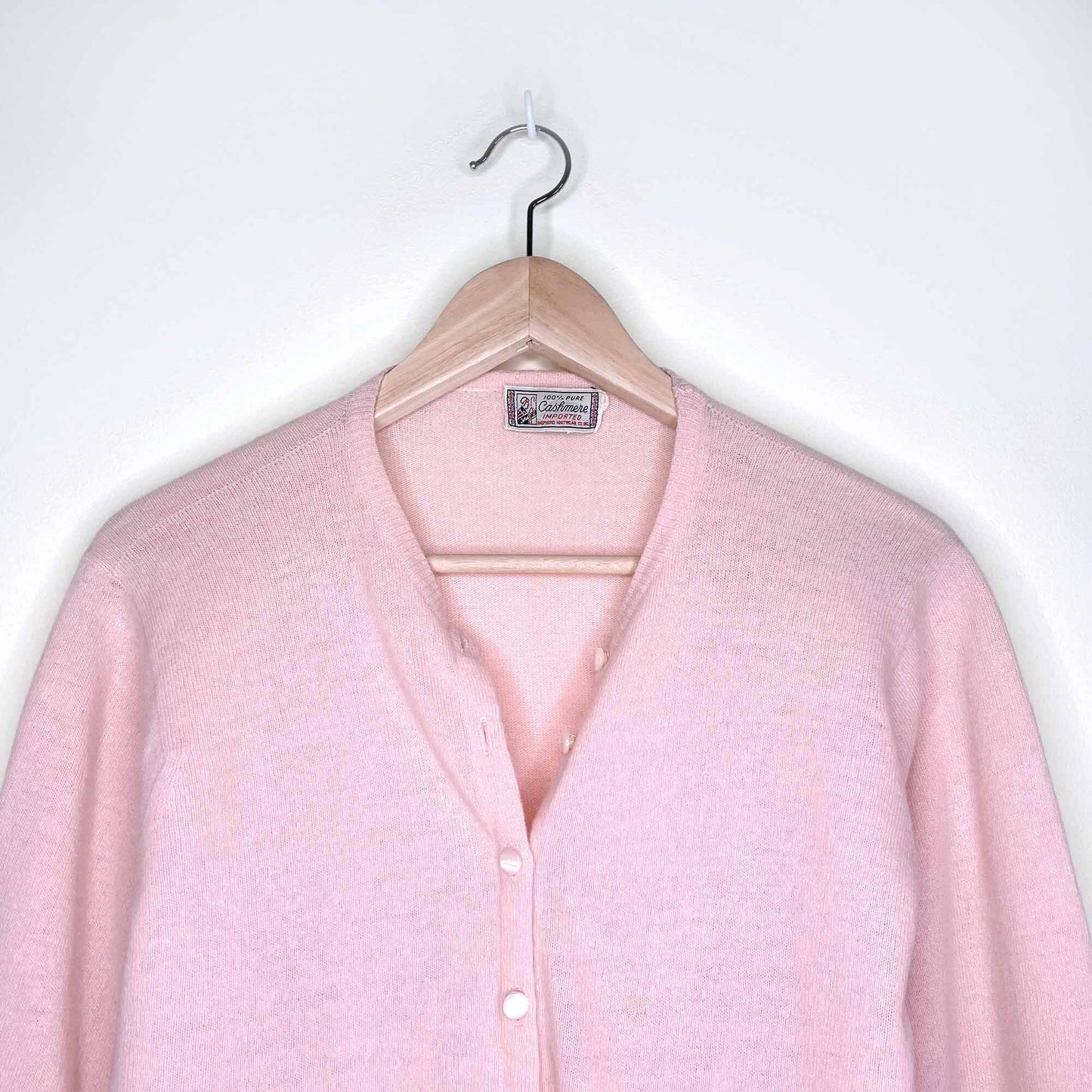 Vintage Shepard Knitwear Co. pink cashmere cardigan - size Small
