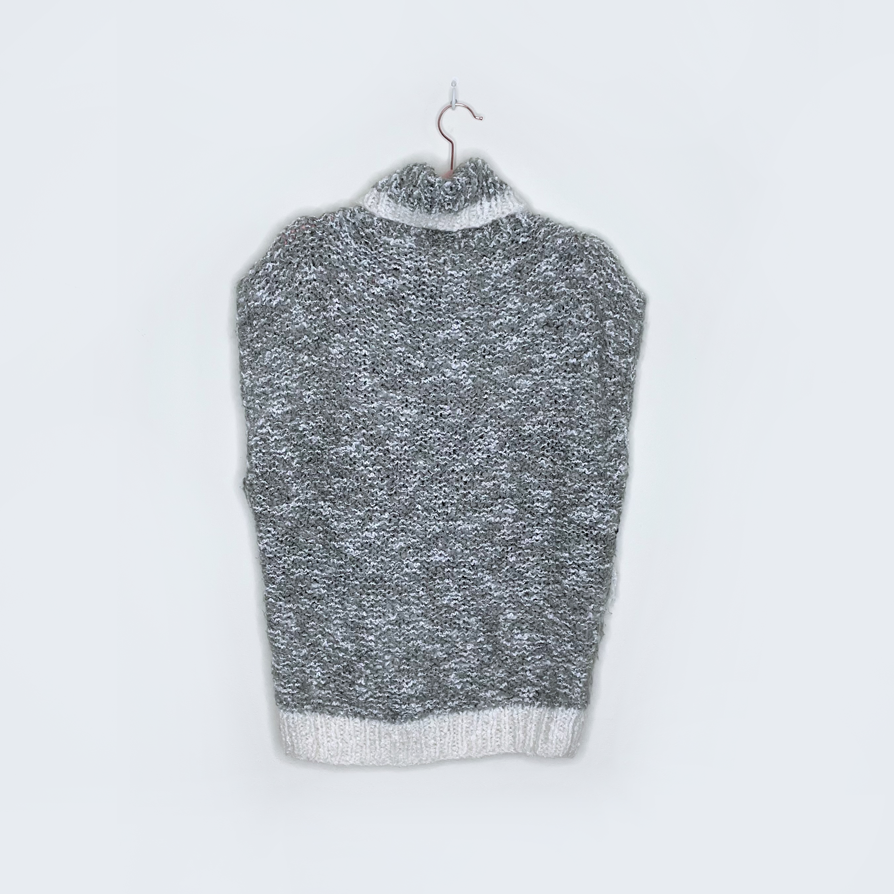 vintage cassidy wool-blend knit boho tassel turtleneck - size medium