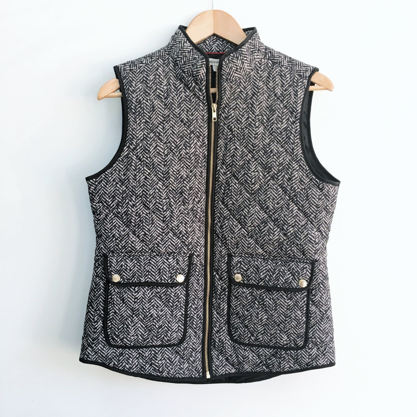 Catherine Malandrino Herringbone Quilted Vest - Size Small