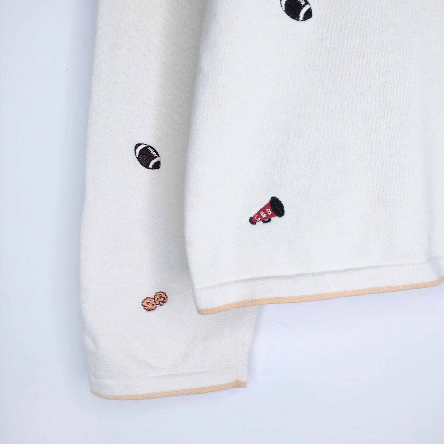 christopher & banks football cardigan - size large