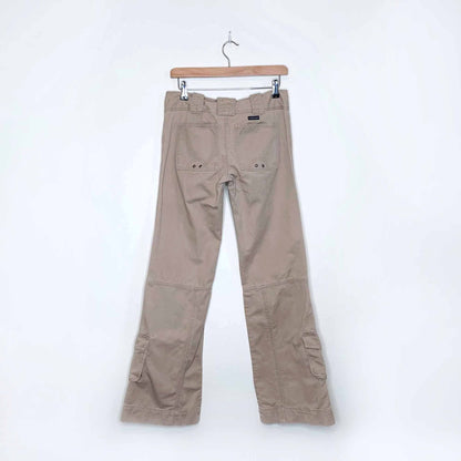 vintage campus crew y2k low rise cargo wide leg pants - size 2