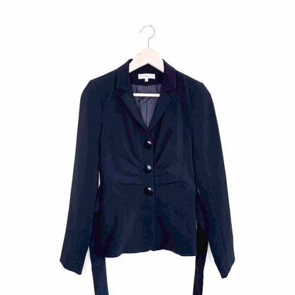 christian dior ruched tie waist uniform blazer - size 38