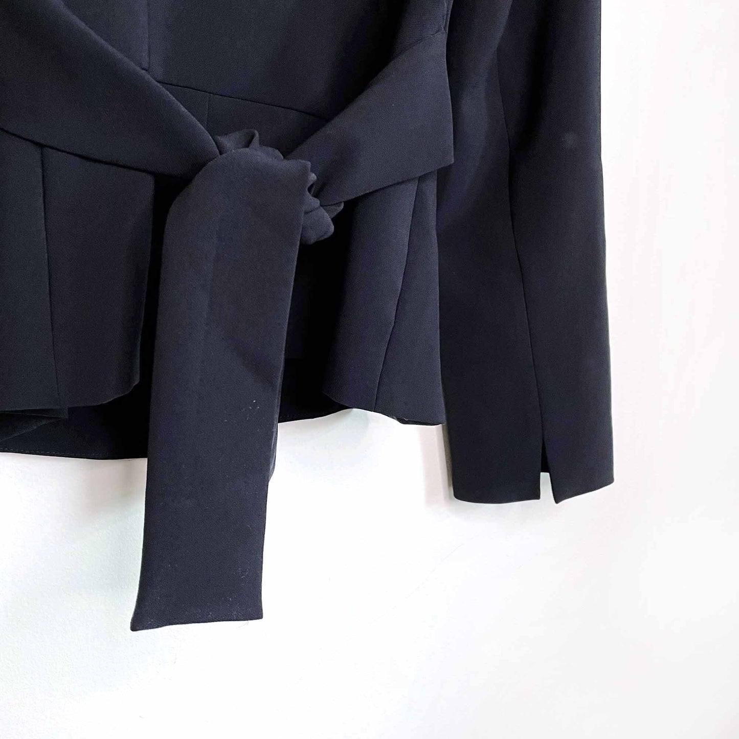 christian dior ruched tie waist uniform blazer - size 38