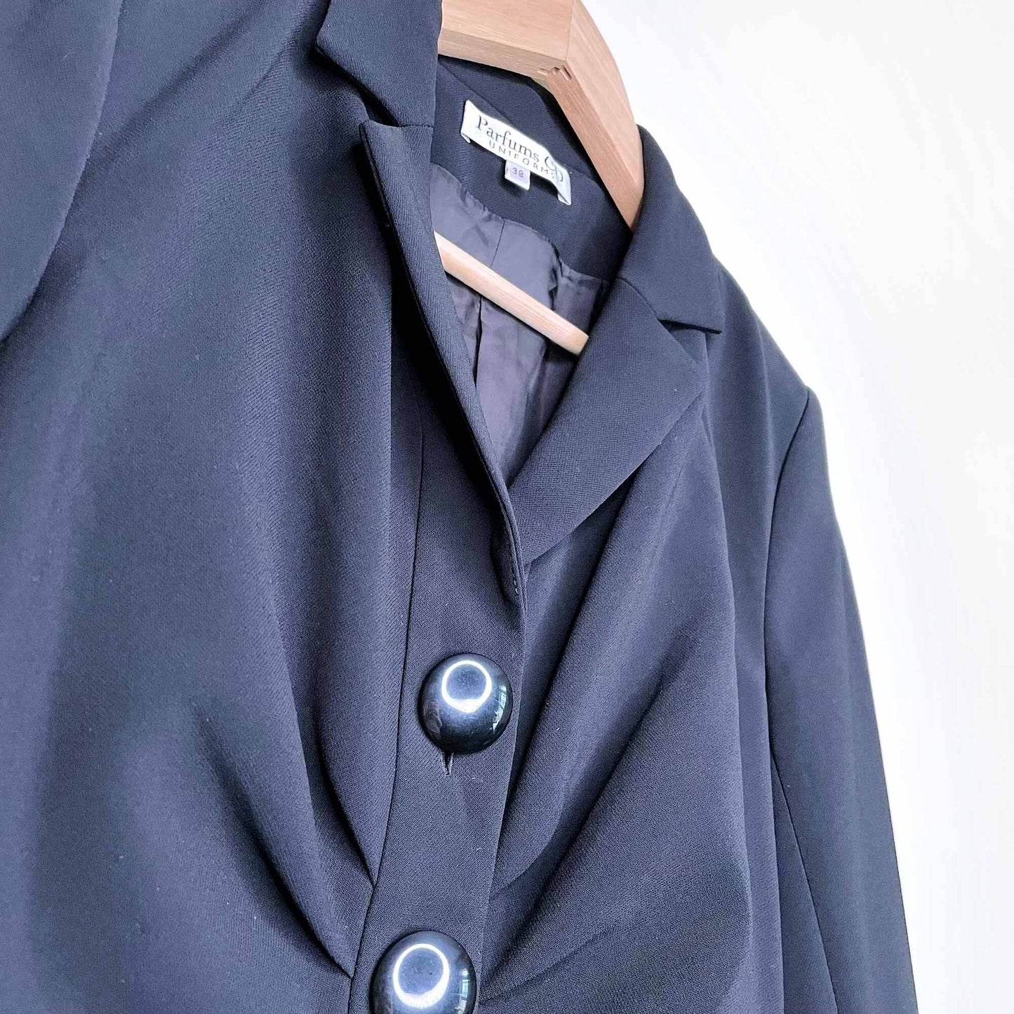 christian dior ruched tie waist uniform blazer - size 38