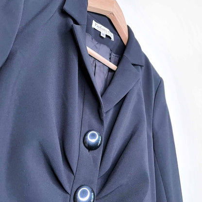 christian dior ruched tie waist uniform blazer - size 38