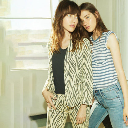 current elliott the ruby faded zebra bootcut jeans - size 24