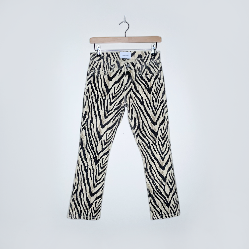 current elliott the ruby faded zebra bootcut jeans - size 24