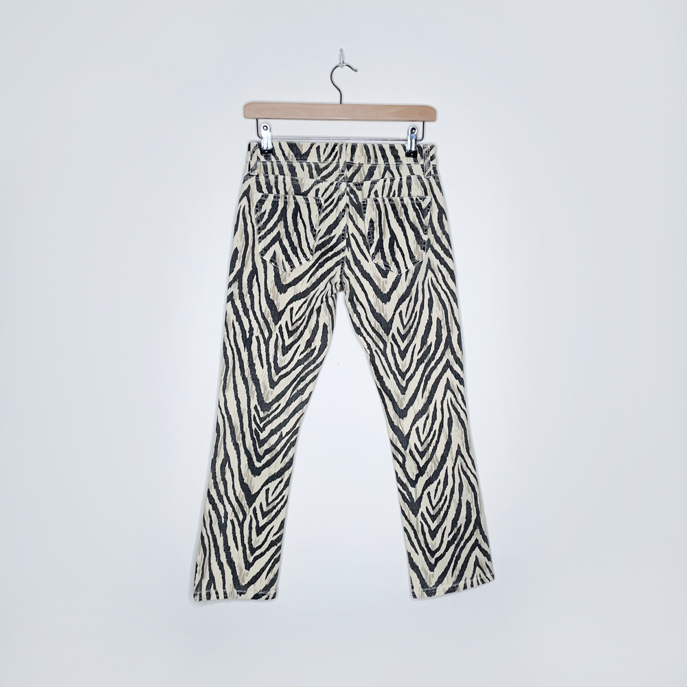 current elliott the ruby faded zebra bootcut jeans - size 24