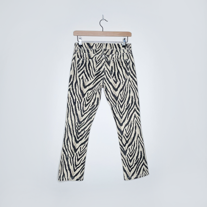 current elliott the ruby faded zebra bootcut jeans - size 24