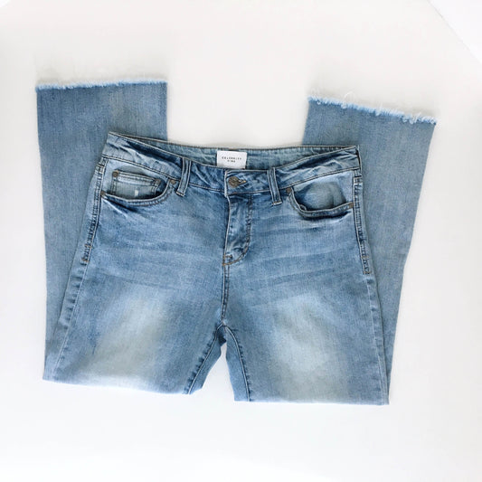 Celebrity Pink Crop Fray Jeans - size 10