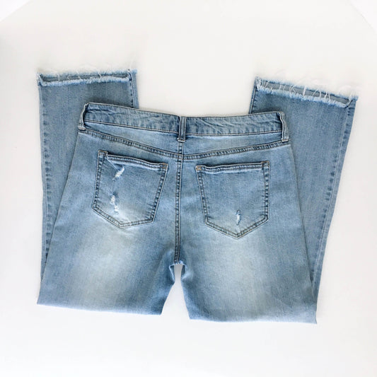 Celebrity Pink Crop Fray Jeans - size 10