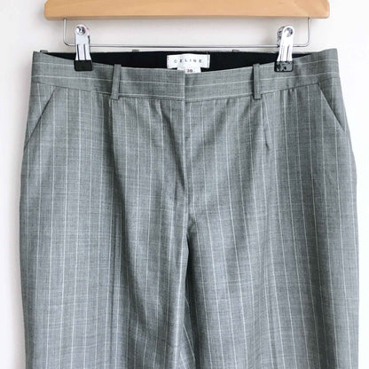 nwt celine high-rise striped wool trouser - size 38