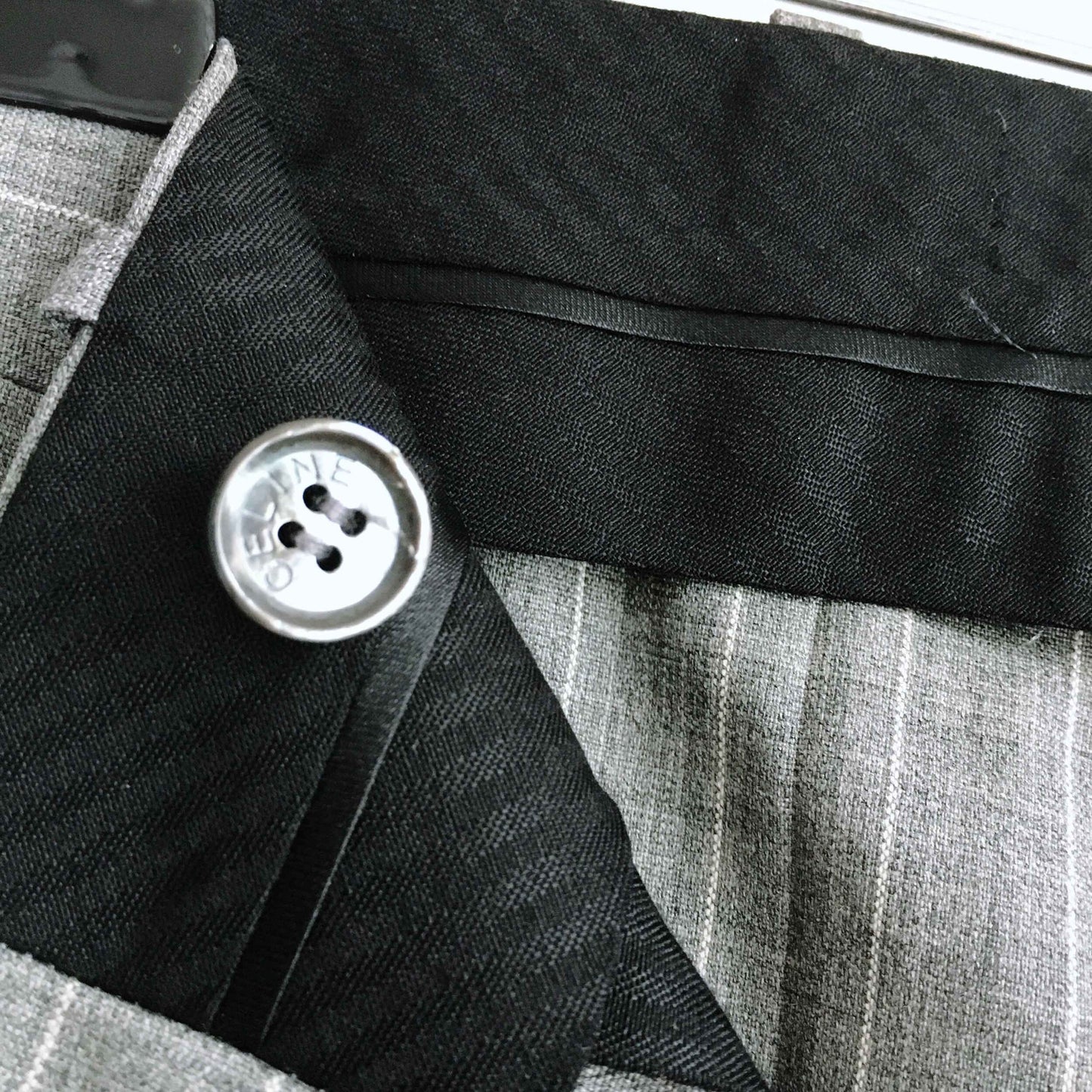 nwt celine high-rise striped wool trouser - size 38