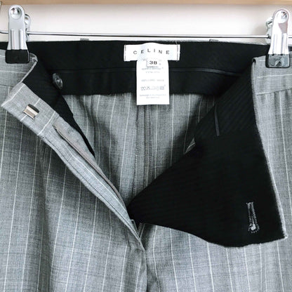 nwt celine high-rise striped wool trouser - size 38