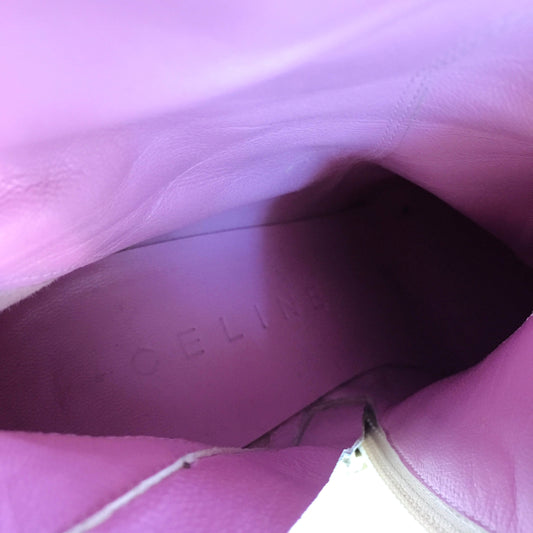 vintage 70's celine patent leather go-go boots - size 37