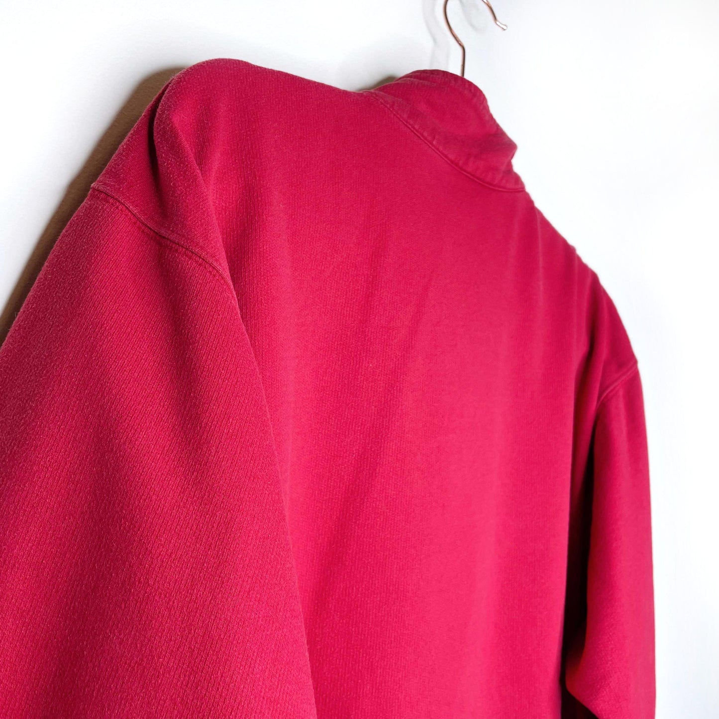 vintage cotton ginny 1/4 zip logo sweatshirt - size small