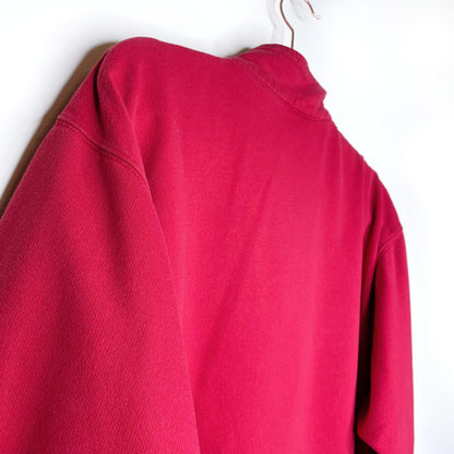 vintage cotton ginny 1/4 zip logo sweatshirt - size small