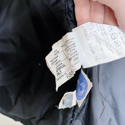 canada goose black short expedition parka - size small