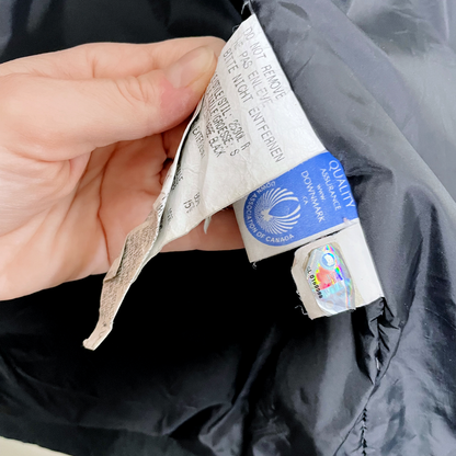 canada goose black short expedition parka - size small