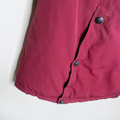 canada goose red long down expedition puffer parka - size small