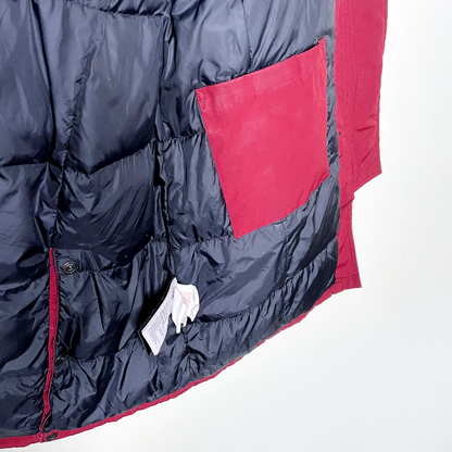 canada goose red long down expedition puffer parka - size small