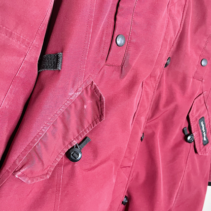 canada goose red long down expedition puffer parka - size small