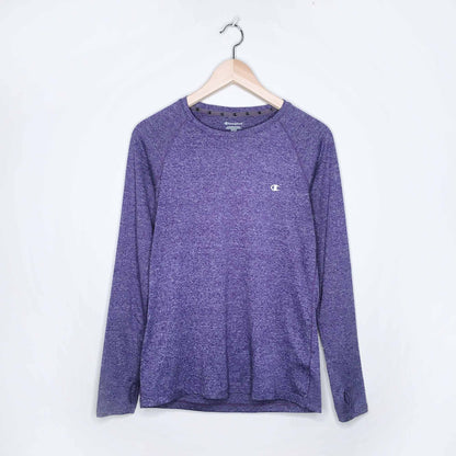 champion dri-fit technical long sleeve shirt - size medium