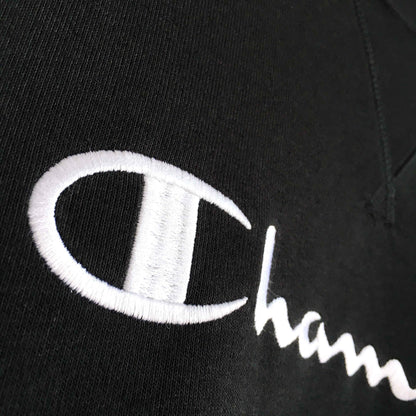 champion classic crewneck embroidered logo sweatshirt - size large