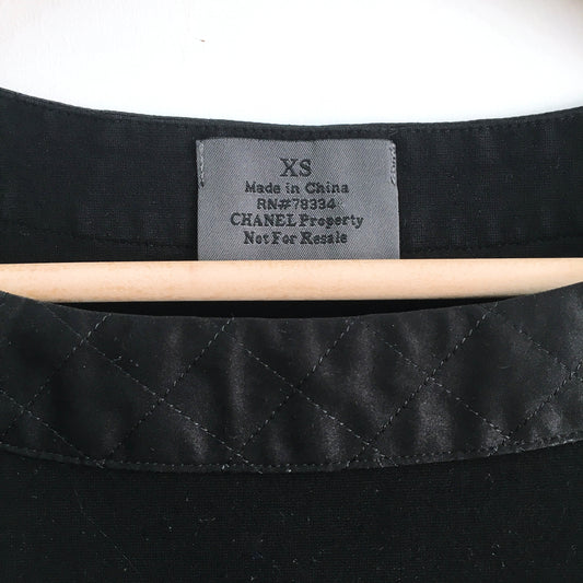 Chanel satin trim shirt - size xs