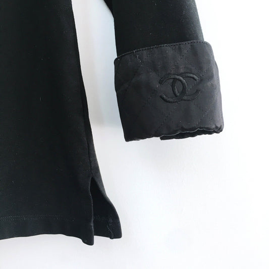 Chanel satin trim shirt - size xs