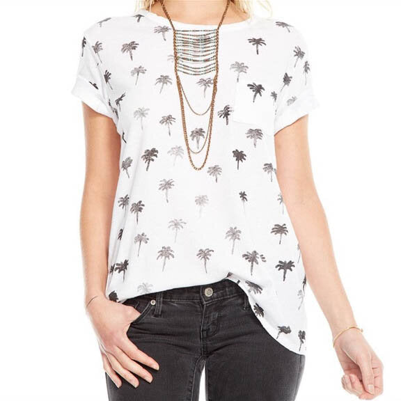 Chaser classic palms pocket tee - size xs