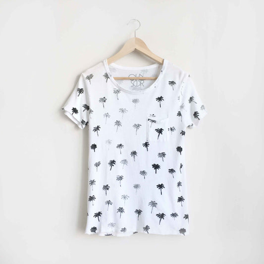 Chaser classic palms pocket tee - size xs