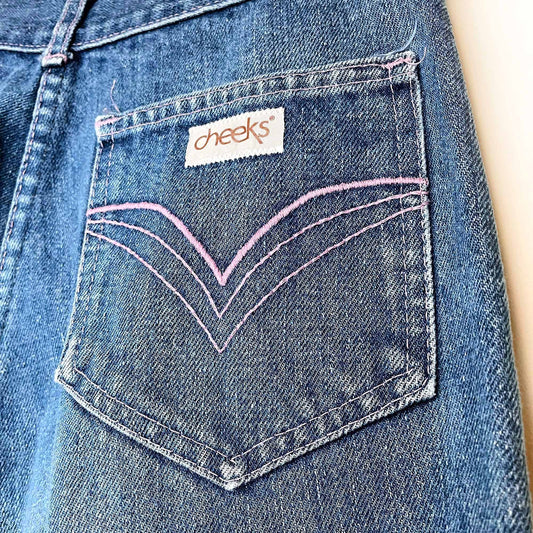 cheeks vintage high rise straight leg jeans - size 25/26