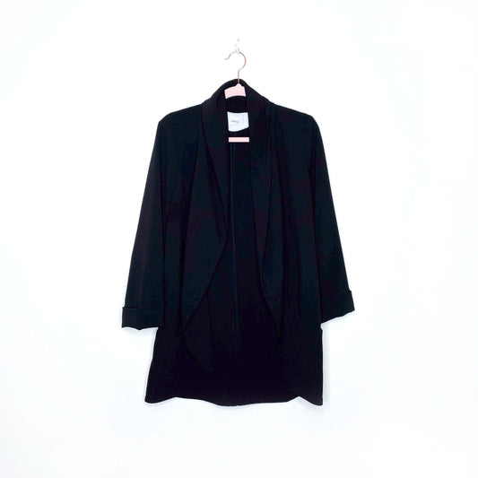 wilfred black chevalier open front blazer jacket - size 10