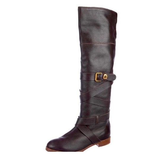 chloe prince paddington knee high leather riding boots - size 37.5