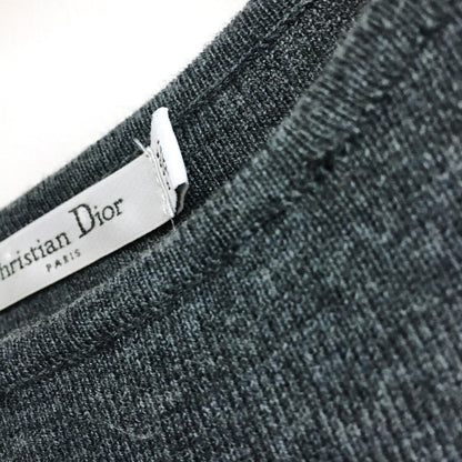 Christian Dior cashmere-silk peplum hem crewneck sweater - size 10 US