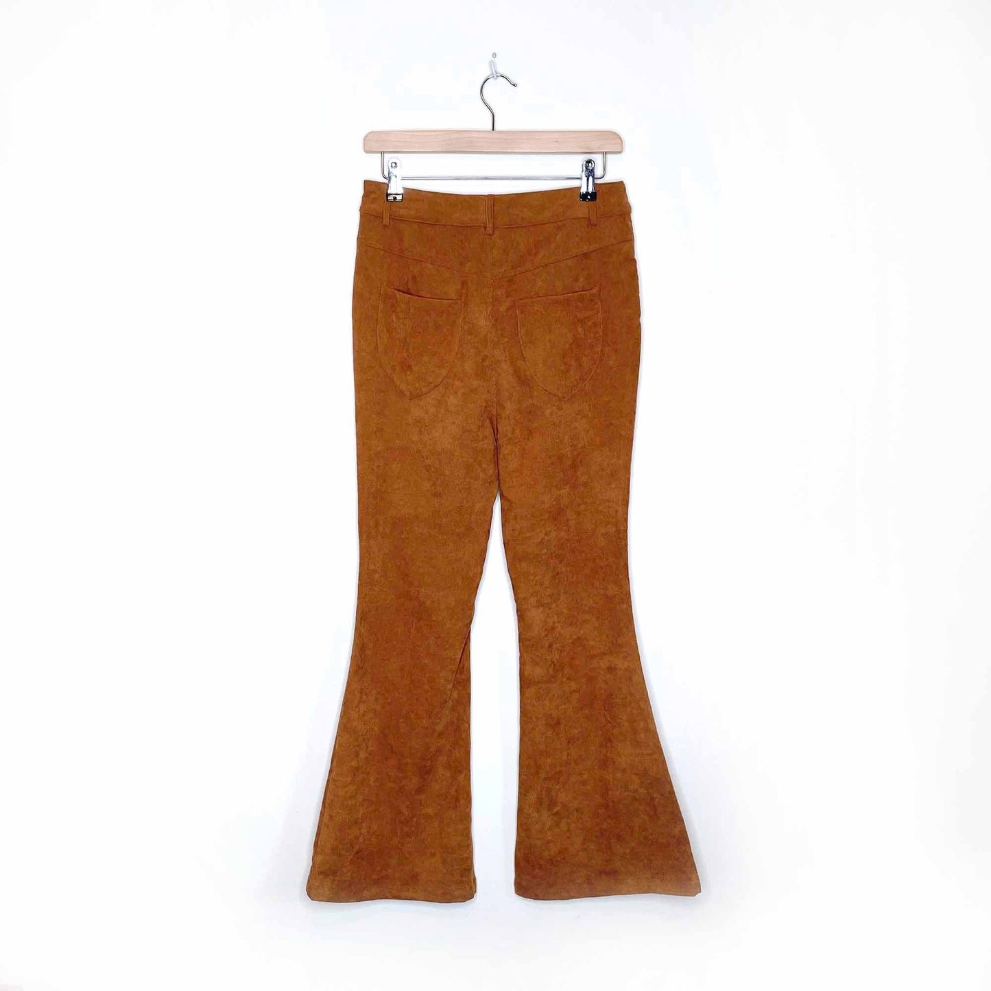 cider brown high rise corduroy flare pants - size small