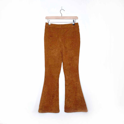 cider brown high rise corduroy flare pants - size small