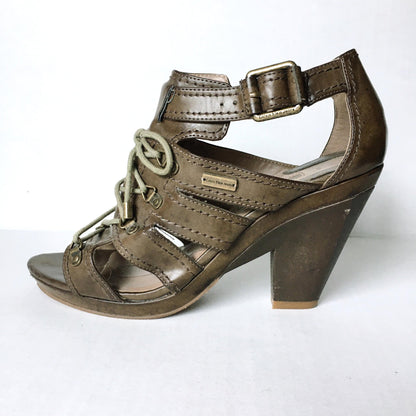 Calvin Klein cage sandal with lace up front - size 9
