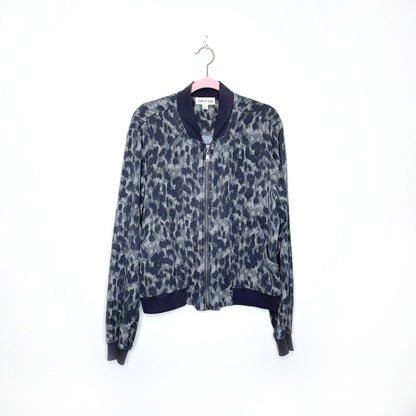 cloth & stone camo tencel bomber jacket - size medium