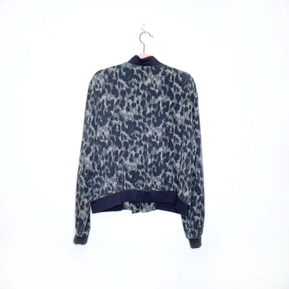 cloth & stone camo tencel bomber jacket - size medium
