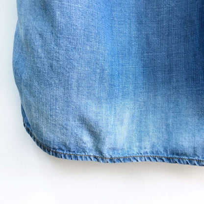 Cloth &amp; Stone Xander Chambray Lace-up Dress - size Small