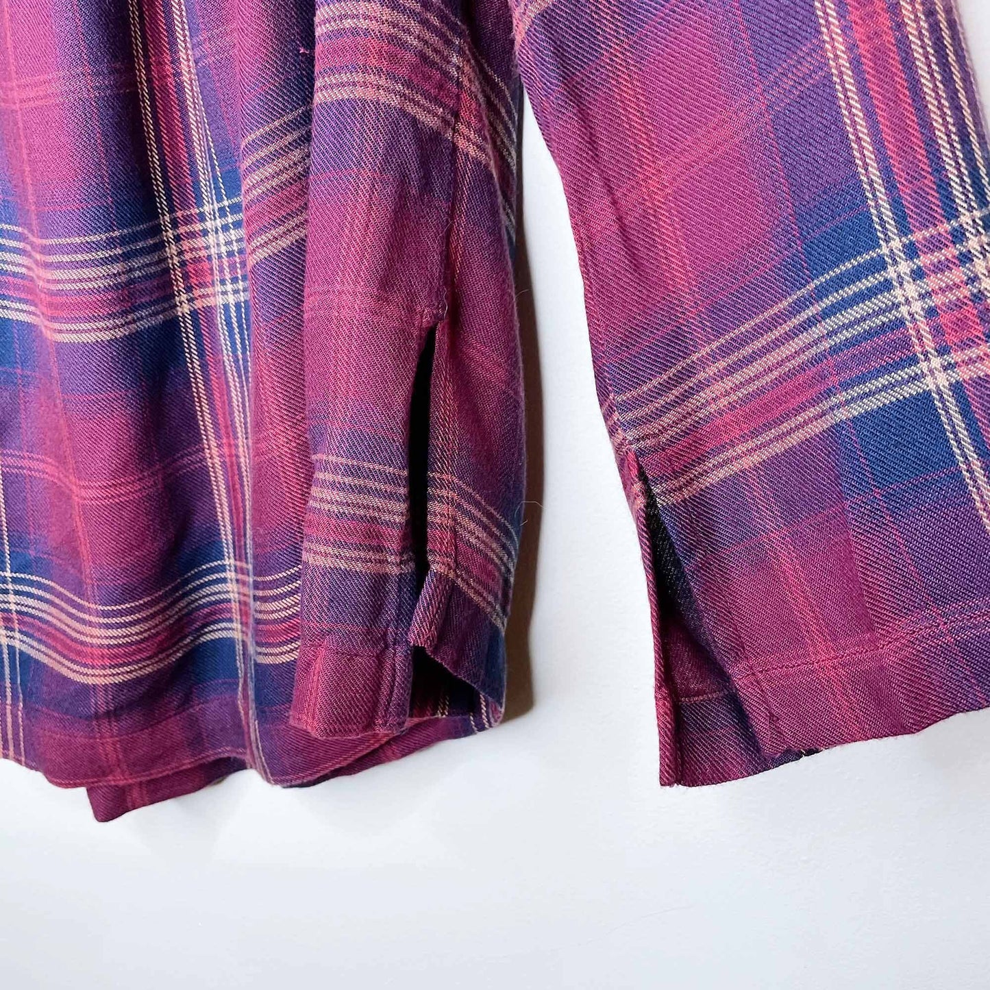 NWT Cloth & Stone homestead plaid off-shoulder top - size Medium