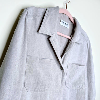 vintage club monaco linen shirt jacket - size sm/med