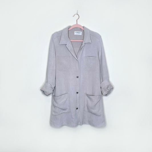 vintage club monaco linen shirt jacket - size sm/med