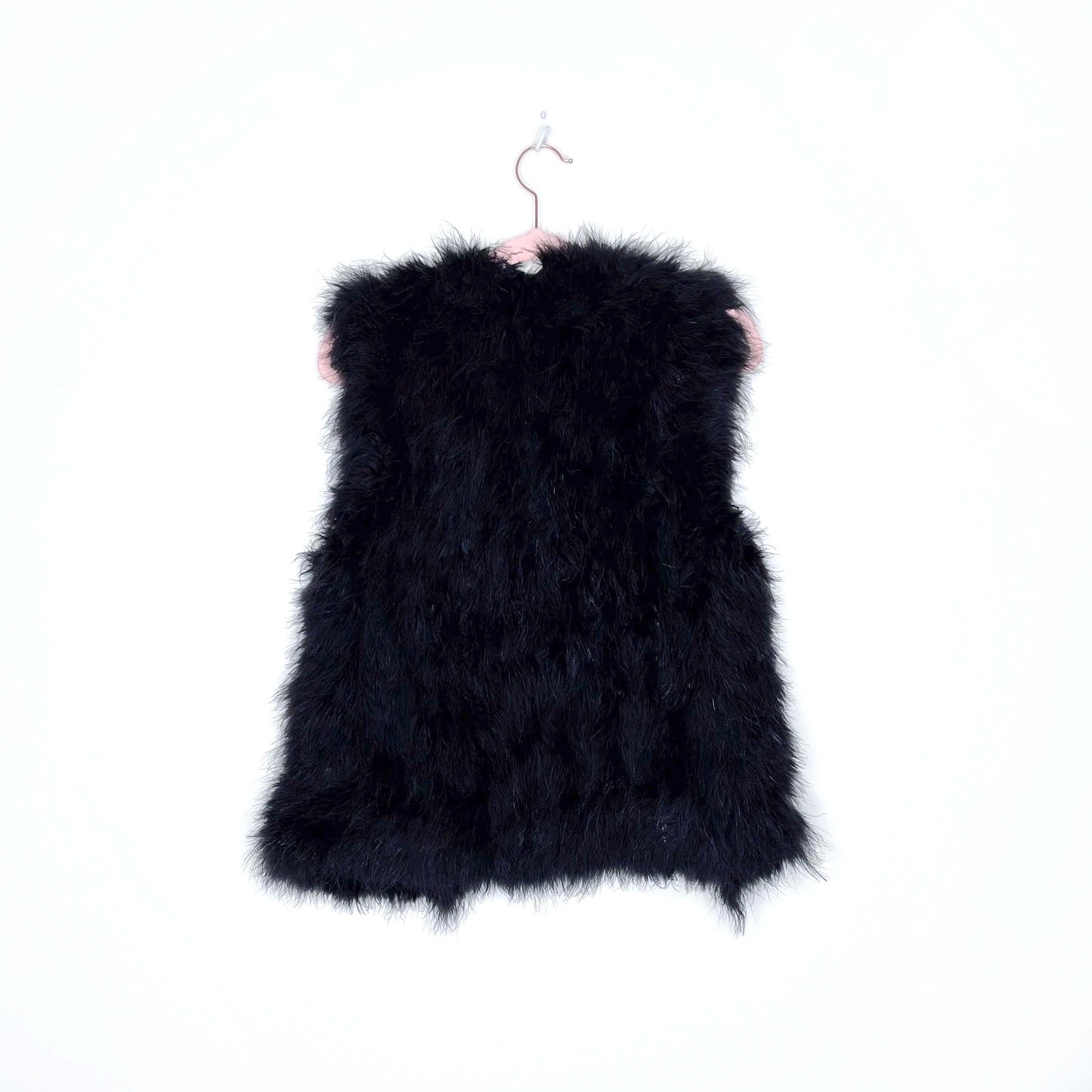 club monaco black violet feather vest - size xs