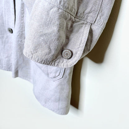 vintage club monaco linen shirt jacket - size sm/med