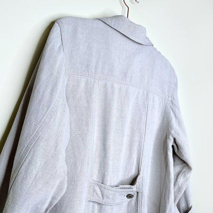 vintage club monaco linen shirt jacket - size sm/med